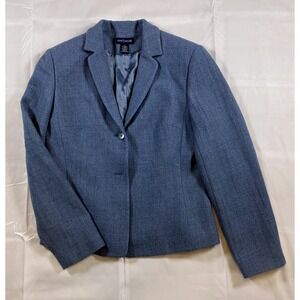 Ann Taylor Wool Cashmere Blend Cornflower Powder‎ Blue Blazer 6